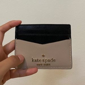 kate spade staci color block small slim card holder